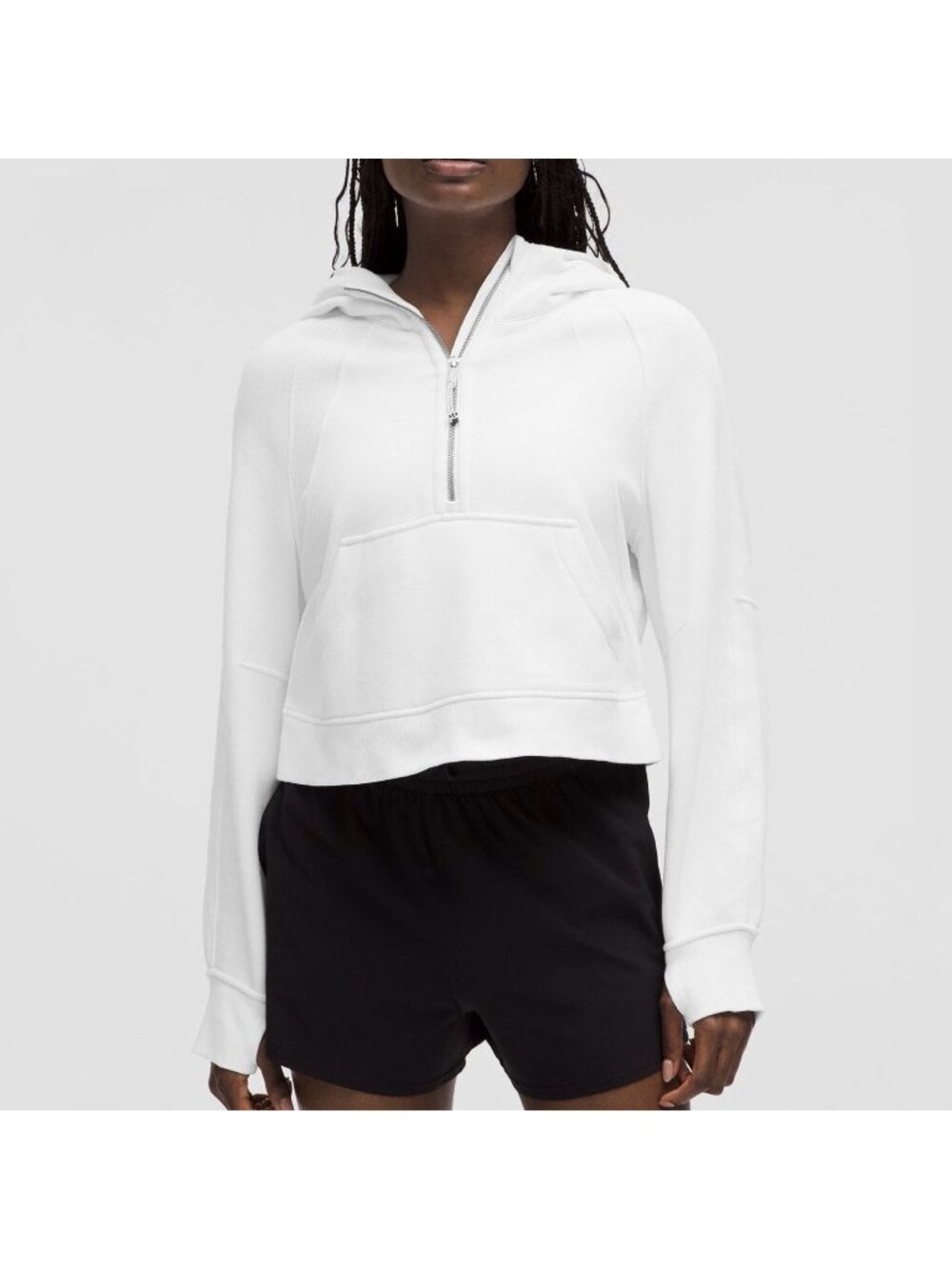 Lululemon Scuba Oversized Half-Zip Hoodie in White Women’s Sz M/L Sweatshirt